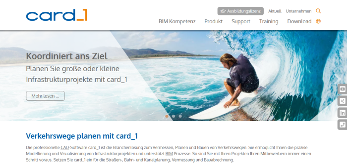  Seit Anfang April live: Die neue und überarbeitete Webseite www.card-1.com der IB&T Software GmbH.